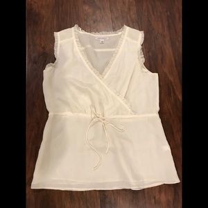 Sleeveless Silk Top
